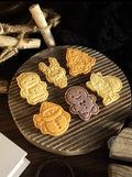 Christmas Cookie Cutters Set Plunger Mold 3d Diy Biscuit Holiday