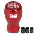 J2 Universal Aluminum Shift Knob Red Flat Top | Built Supply Co