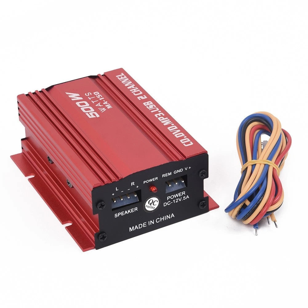 Hifi Audio Amp Subwoofer For Car 12V Aluminum Alloy Construction 500W
