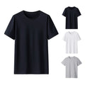 Loose Fit Solid Color T Shirt For Men Short Sleeve Casual Summer Top
