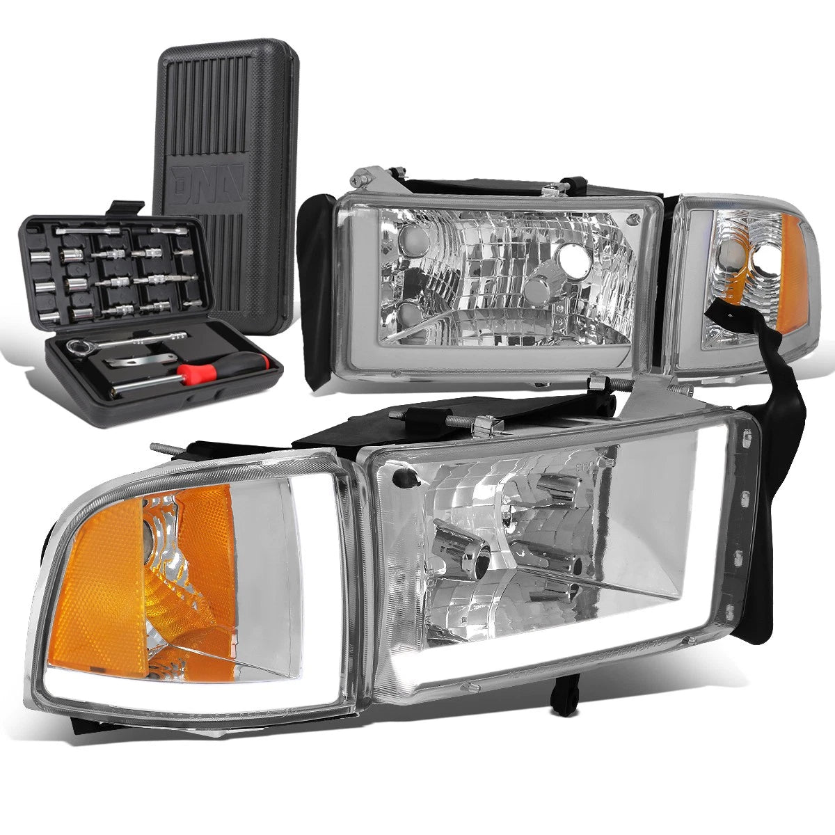 For 1994-2002 Dodge Ram Truck Led Drl Smoked Amber | Built Supply Co