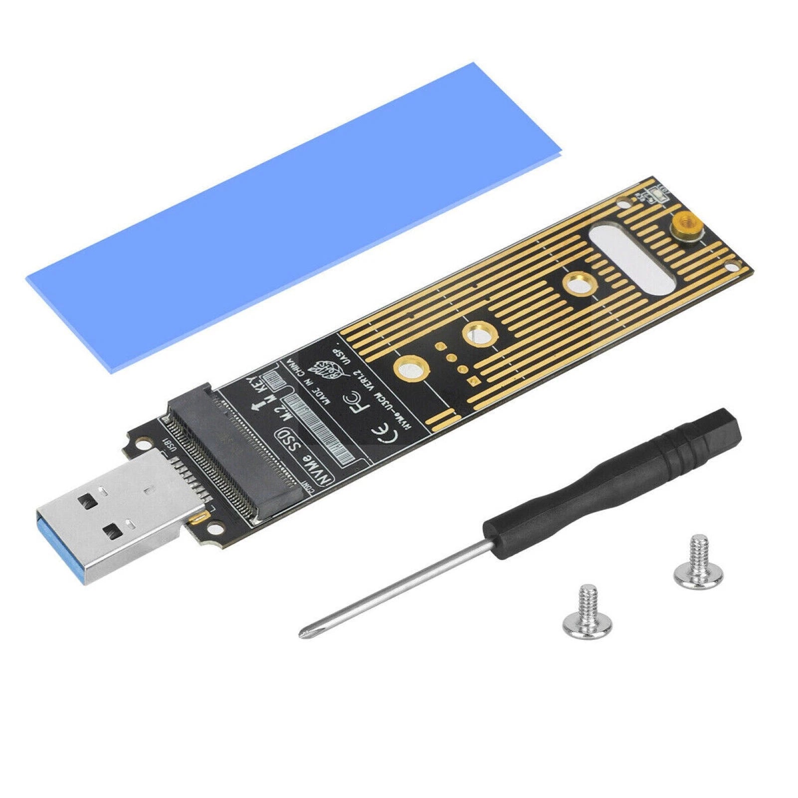 Aluminum M.2 Nvme Ssd To Usb 3.1 Adapter For Pcie Nvme Based M Key