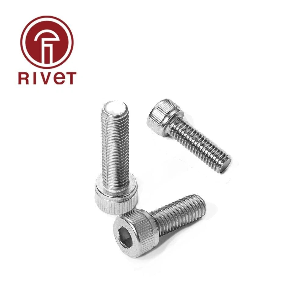 20/50/100 PCS M10 304 A2-70 DIN912 Hexagon Hex Socket Cap Allen Head Bolt Screw
