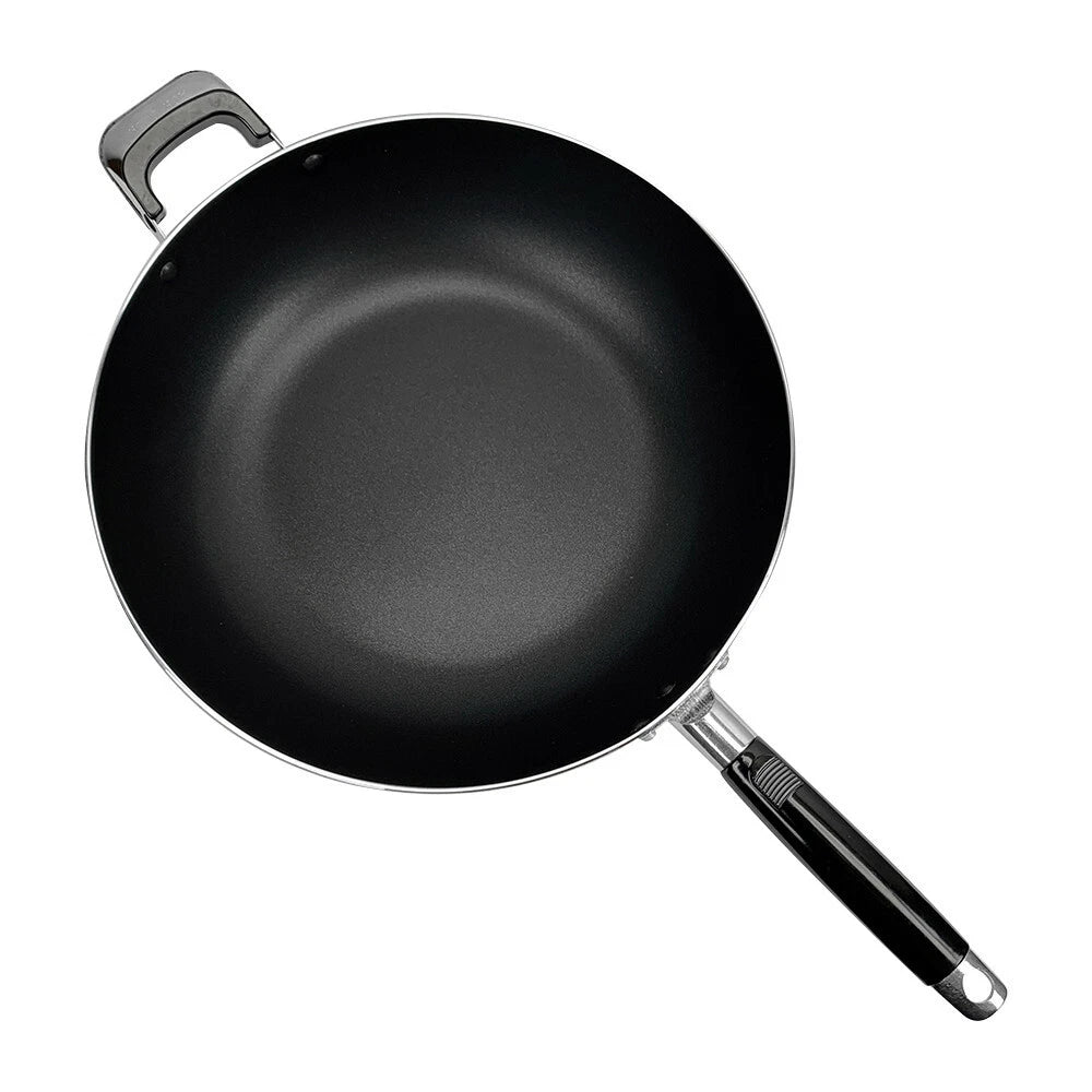 Aluminum Nonstick Frying Pan Wok Skillet With Side Handle, Dishwasher