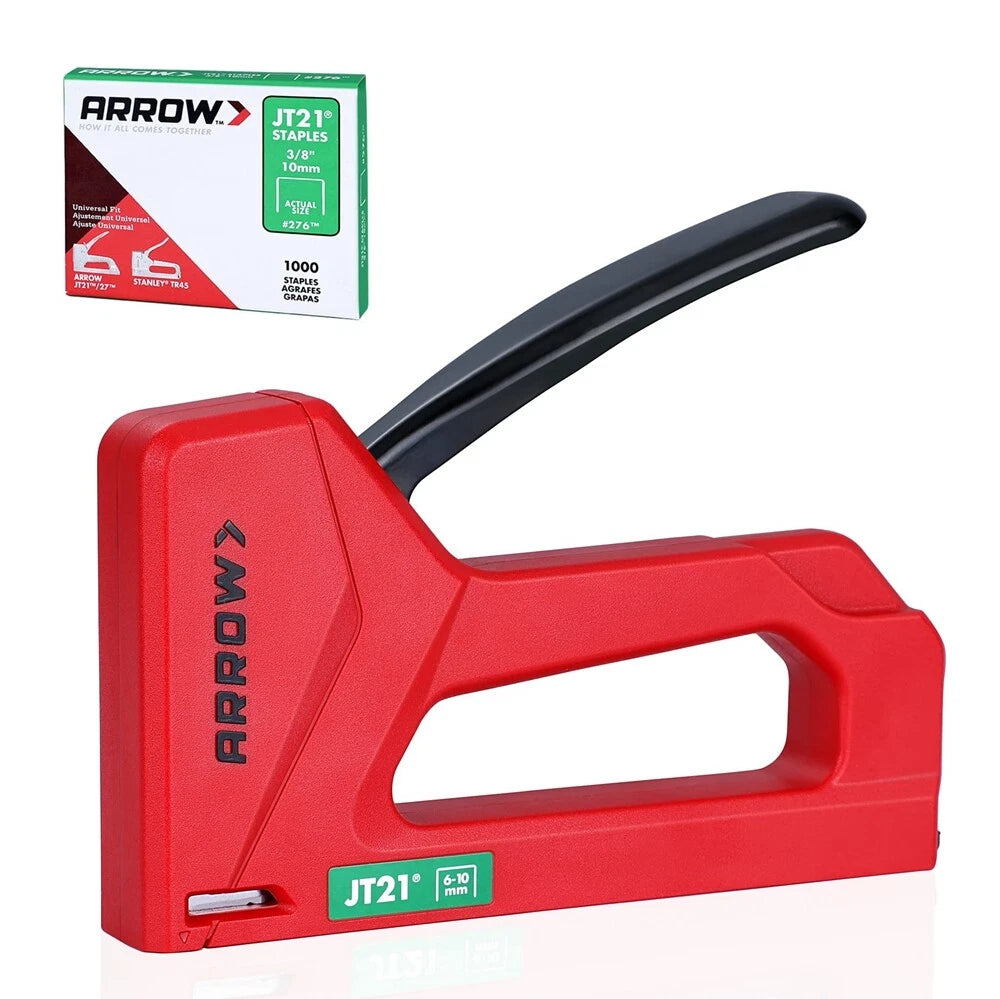 Light Duty Staple Gun Lightweight Upholstery Stapler Kit with 1000PC JT21 Staple