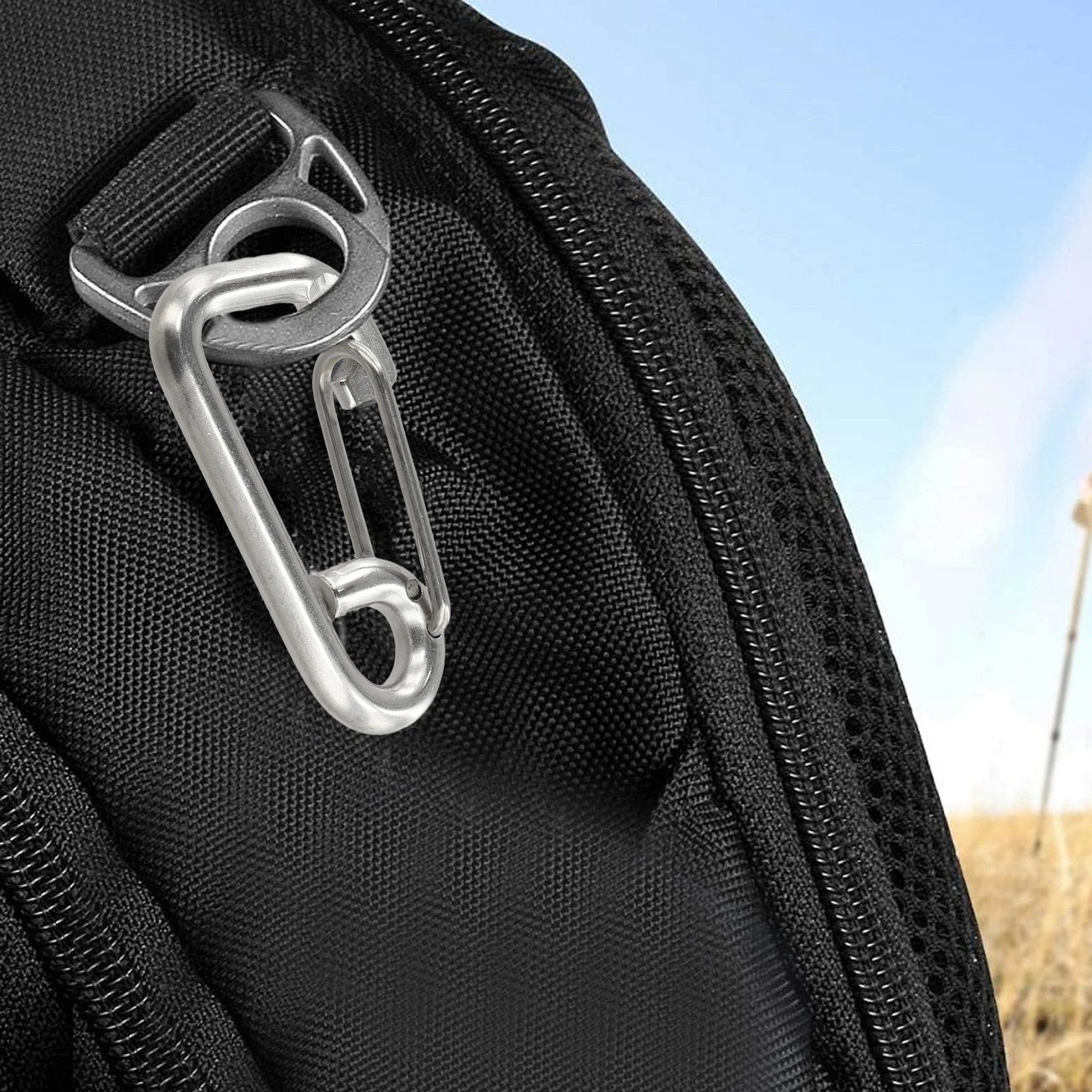 Marine Grade Stainless Steel Spring Hooks 4 Pack For Mountaineering