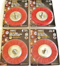 4 MIBRO 4" NYLON FLAP BRUSH WHEEL MEDIUM GRIT 1/4 HEX S