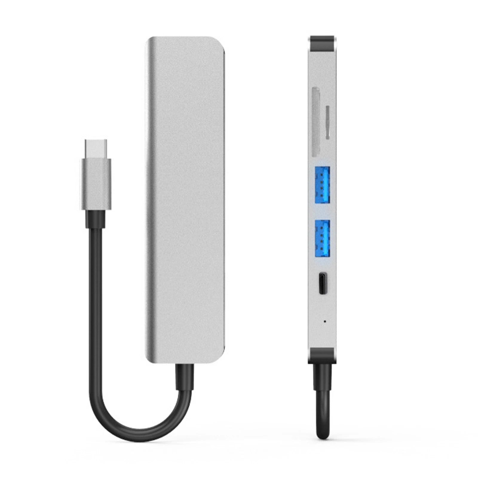 6 In 1 Usb-c Hub Type-c Usb Adapter Dock For Macbook Pro Multi 4k