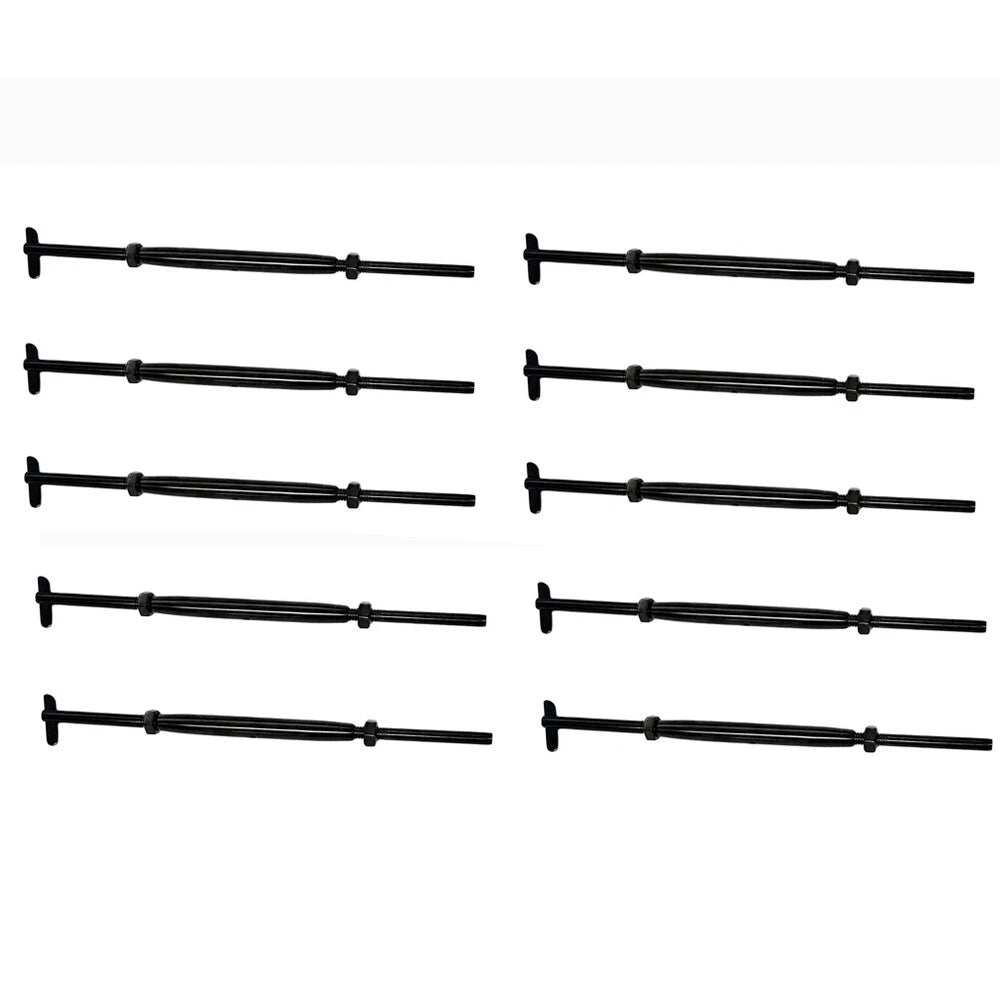 Hand Swage Drop Pin Stud Body Turnbuckle For 1/8" Cable,black T316 Ss