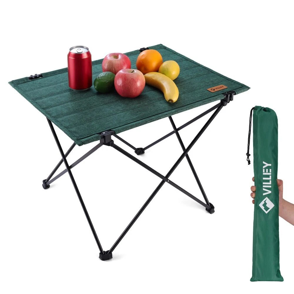 VILLEY NEW Folding Camping Table Portable Lightweight Beach Table Aluminum Panel