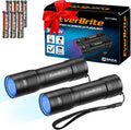Everbrite 2 Pack Led Uv Flashlight 365nm Blacklight Flashlight Small