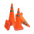 Orange Oxford Fabric Collapsible Traffic Safety Cones 28" X 11.81" X