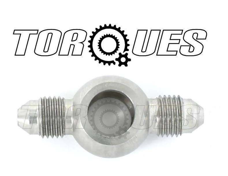 AN-3 (3AN) DOUBLE Male 10mm / 3/8" I.D Short Stainless Steel Banjo