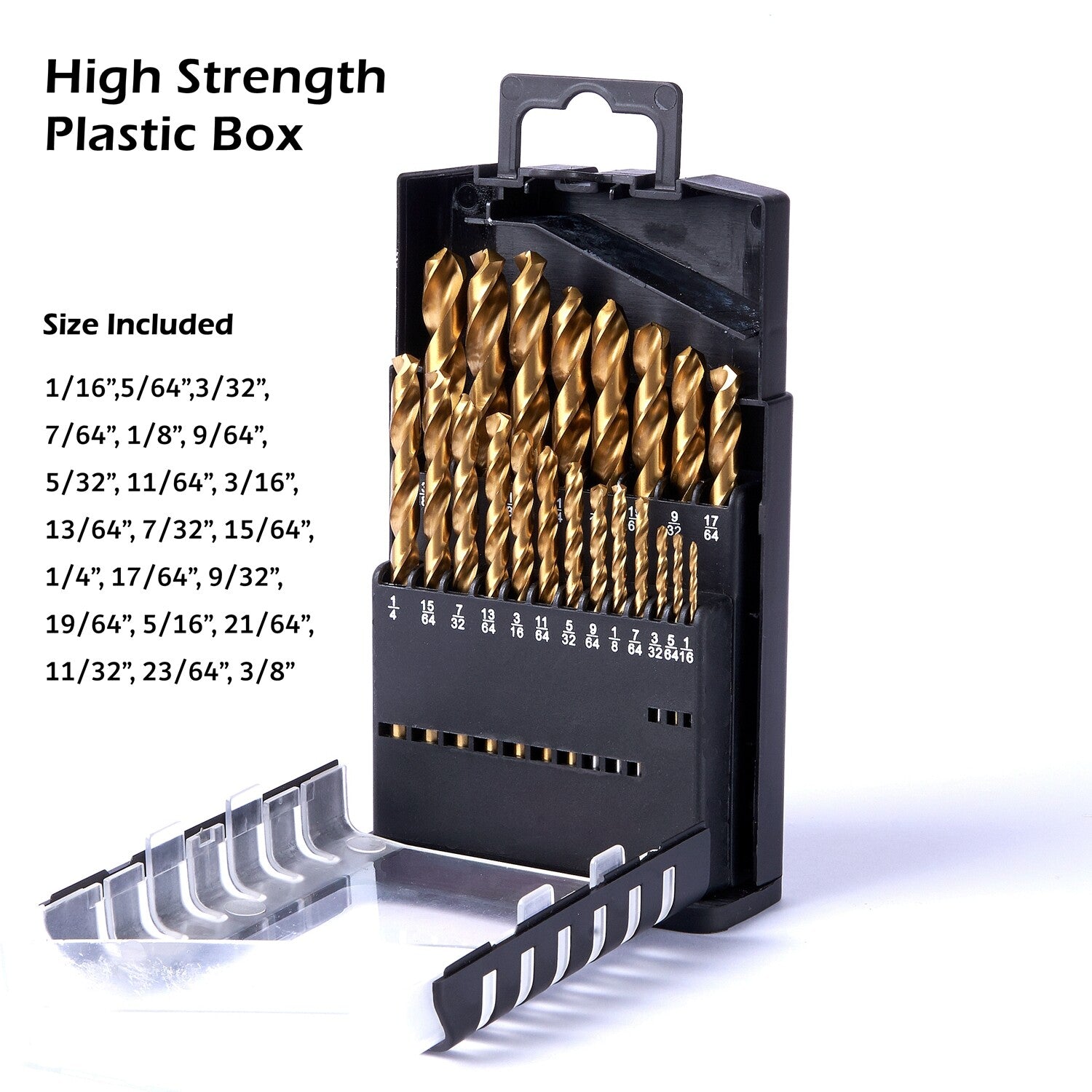 1/16"-3/8" M35 Cobalt Jobber Length Twist Drill Bits Set by Unbranded