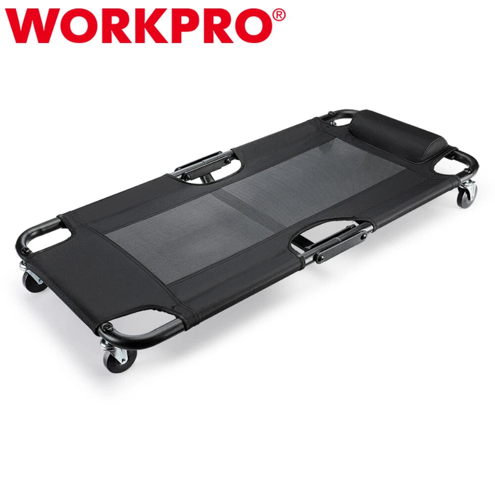 Workpro 40" Foldable Mesh Creeper Automotive Creeper W/headrest & 4