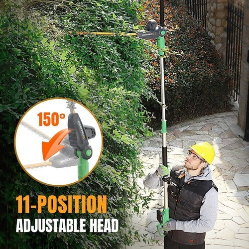 WORKPRO 20V Cordless Pole Hedge Trimmer 18" Dual Action Blade by WORKPRO