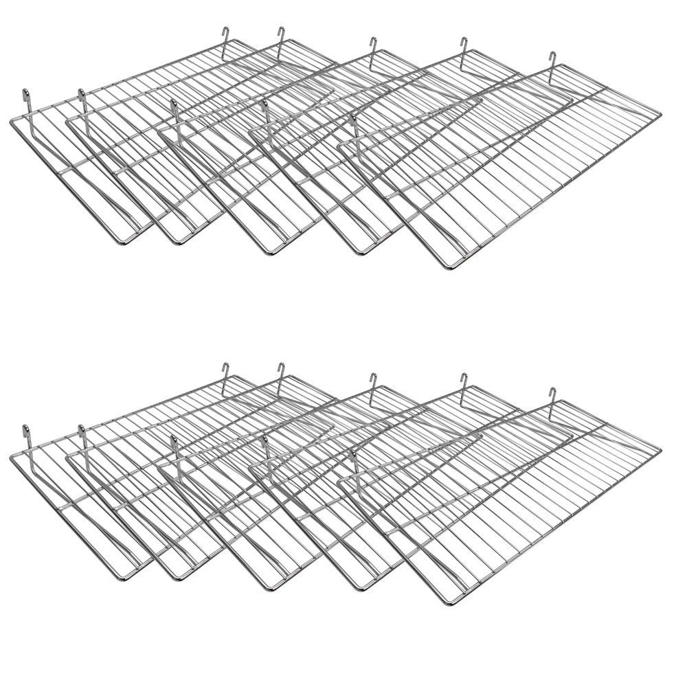 Chrome Flat Grid Shelf 24 Inch X 12 Inch