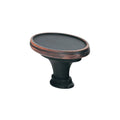 Oval Oblong 1-17/32" Brushed Oil-rubbed Bronze Kitchen Cabinet Knob