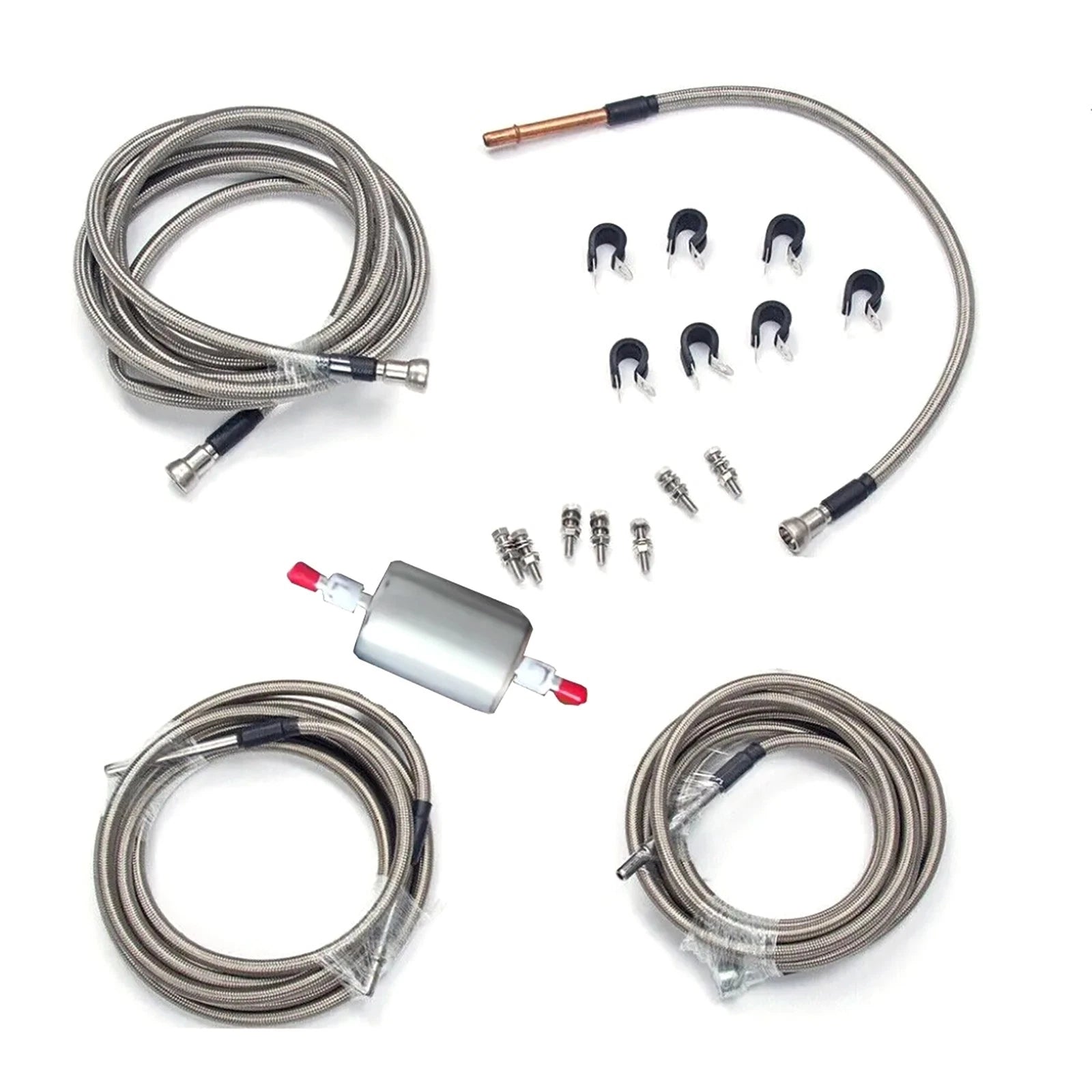1set Ss Braided Fuel Lines Quick Fix Kits For Gmc | Built Supply Co