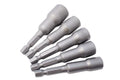 6pc Hex Socket Nutdriver Magnetic Nut Setter Adaptor Adapter:6-7-10<wbr/>-12-13-14mm