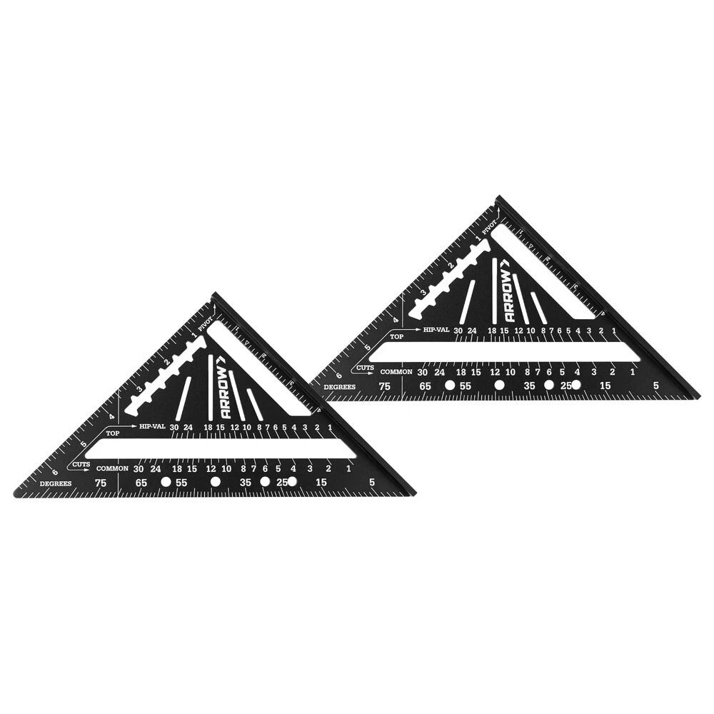 Arrow 7" Aluminum Alloy Square Set Triangle Ruler Rafter Square