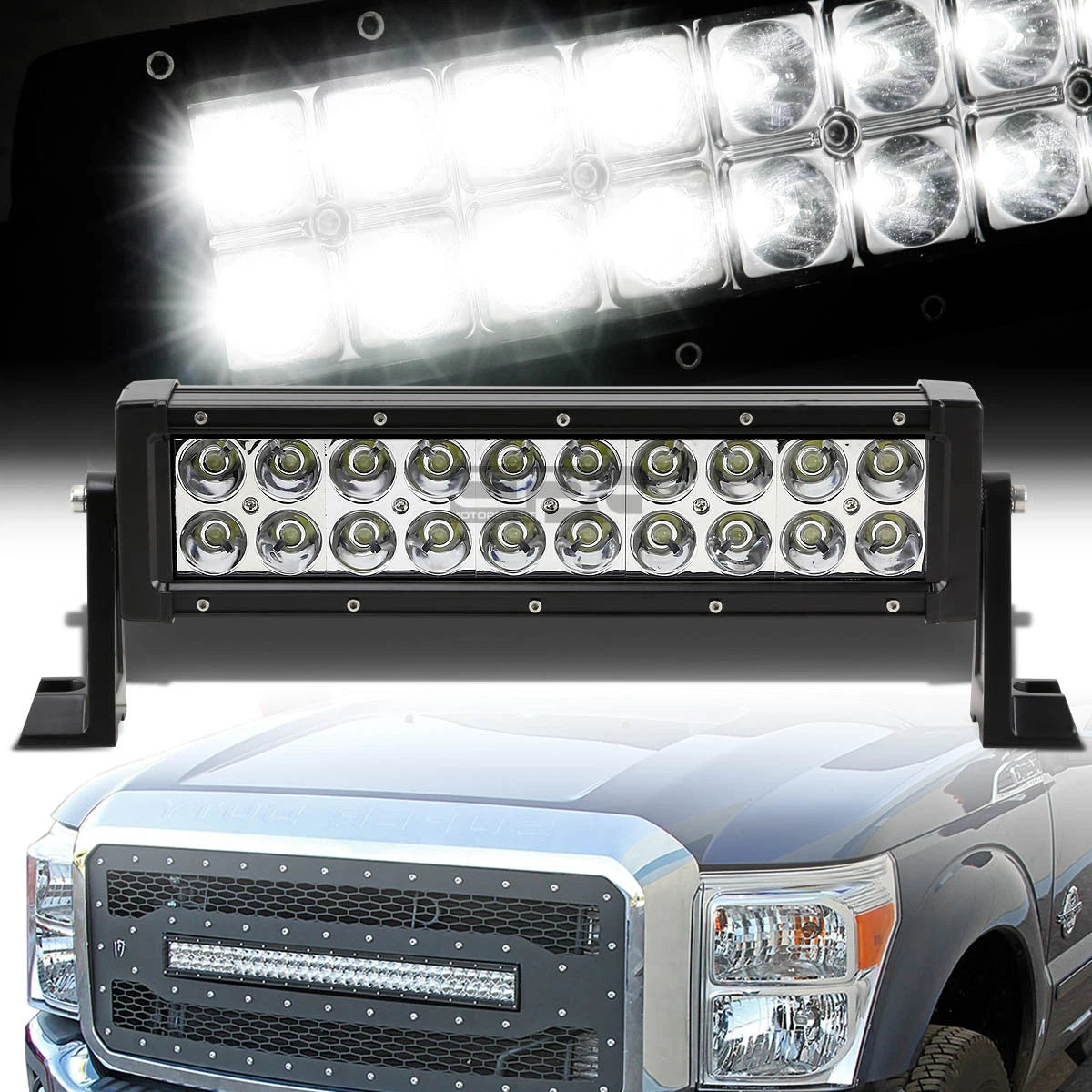Dual Row 14"60W 20 Bridgelux Led Work Offroad Truck Spot Driving Lamp