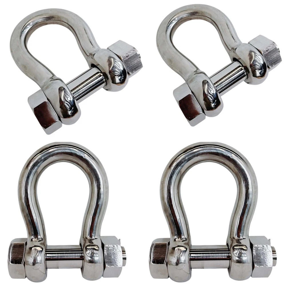 1/4" Bolt Pin Anchor Shackle 1,000 Lbs Wll, Mil Spec,stainless Steel