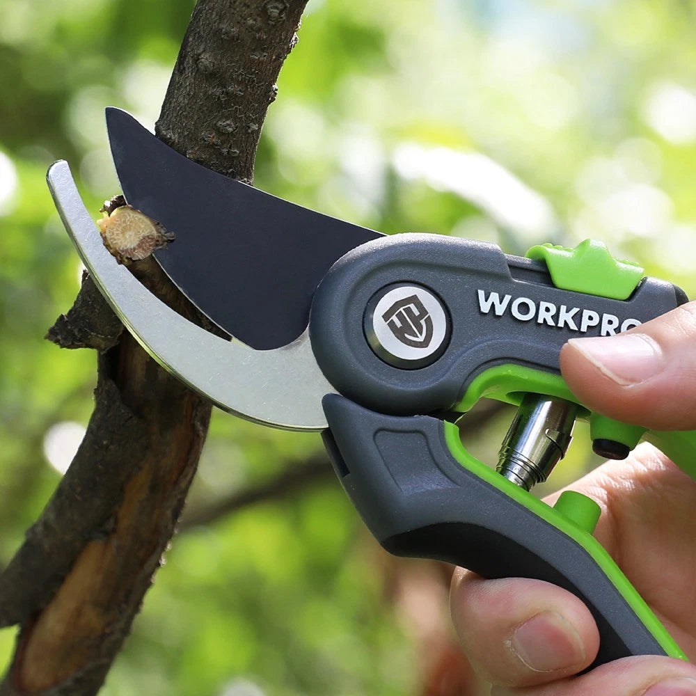 Workpro 8" Bypass Pruning Shear Stainless Steel Anvil Hand Pruners