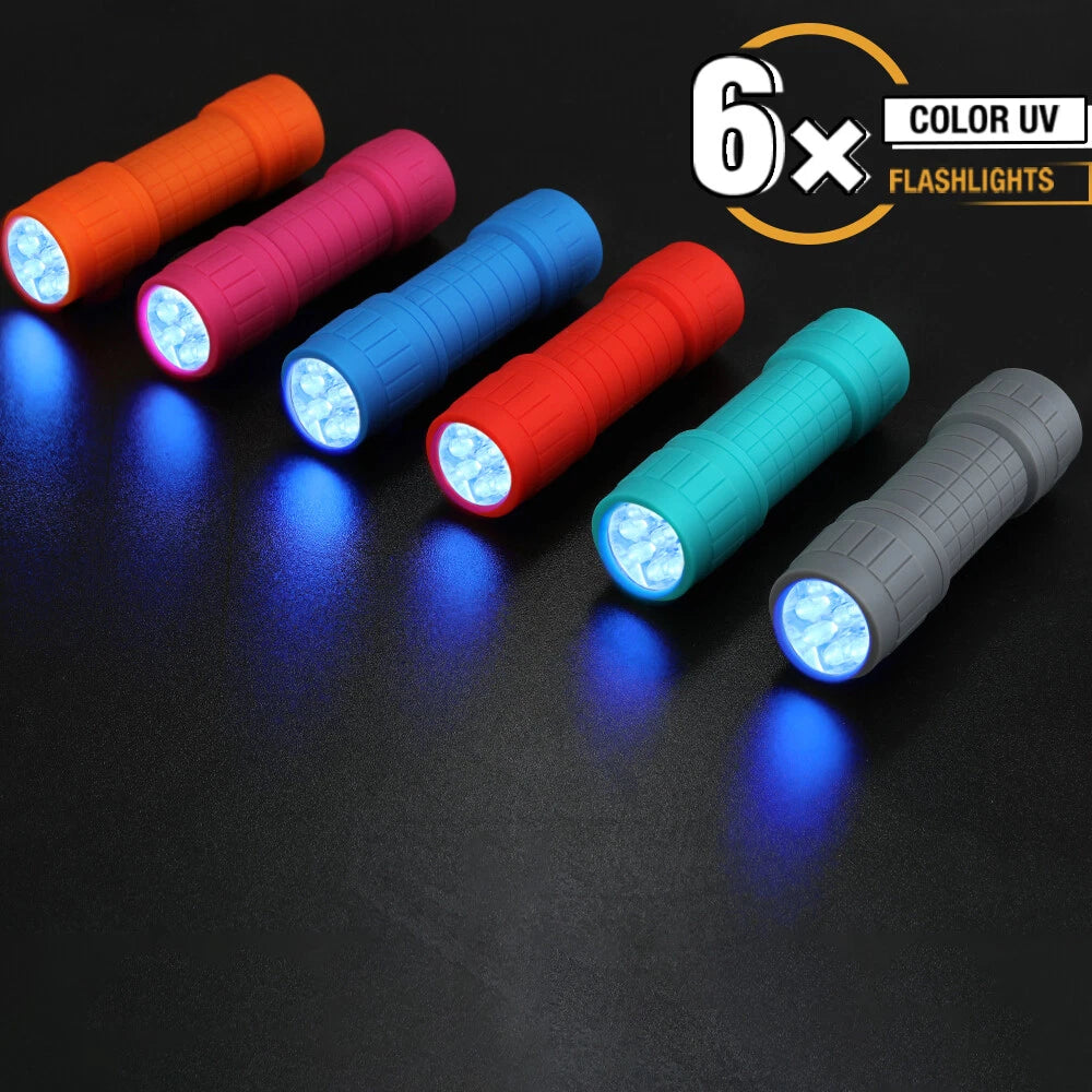 Everbrite 9-LED Black Light Flashlight Uv Mini 395nm Detector W/18