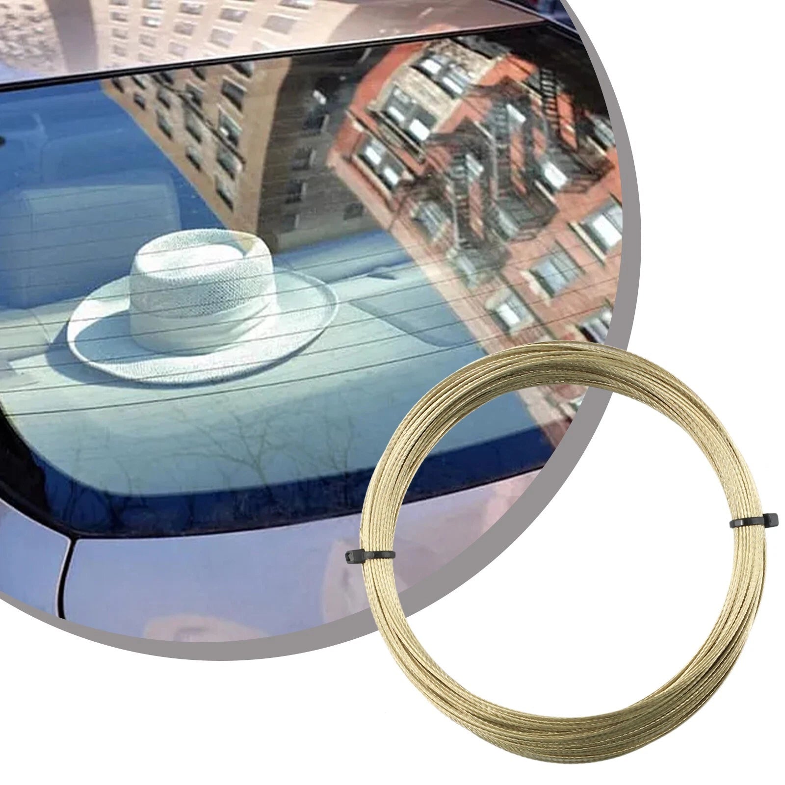 Windshield Cutting Braiding 0.8mm 22m Cut Out For Glass Cutting Gold