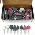 Mounted Stone Point Assortment 1/4" Shank Polish Deburr Grinding