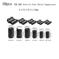 Cable Clip On Noise Suppression Filter Rings 10 Pack For Reduction