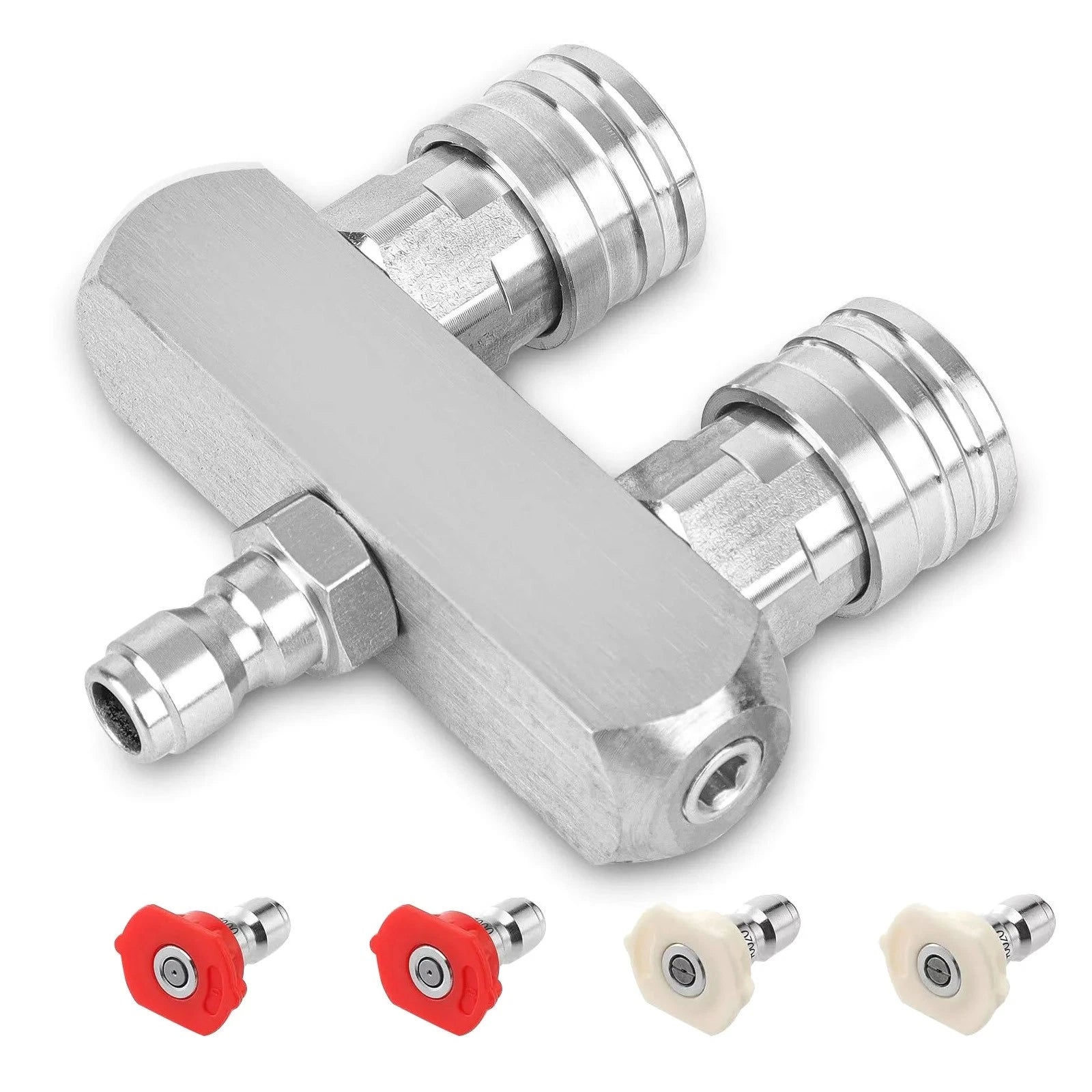 5000PSI Dual Pressure Washer Nozzle 1/4 Inch Quick Connector W/ 4*
