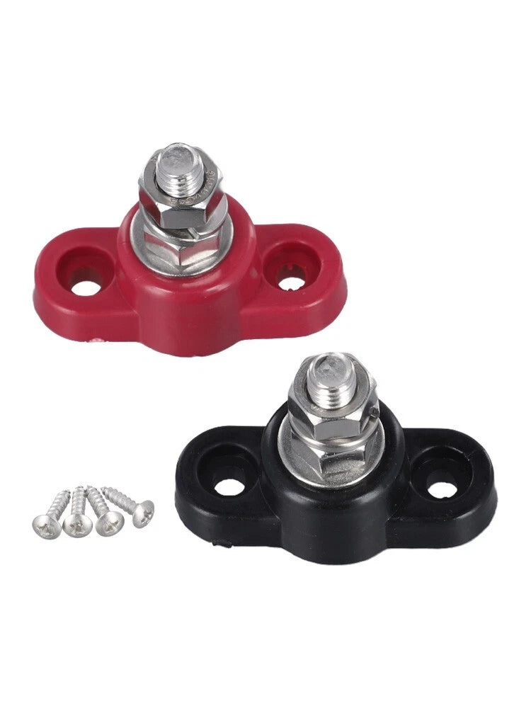 12V Battery Post Terminal Blocks Set Insulated For Automotive Use