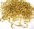 Brass Plated Cup Hooks 1-1/4"