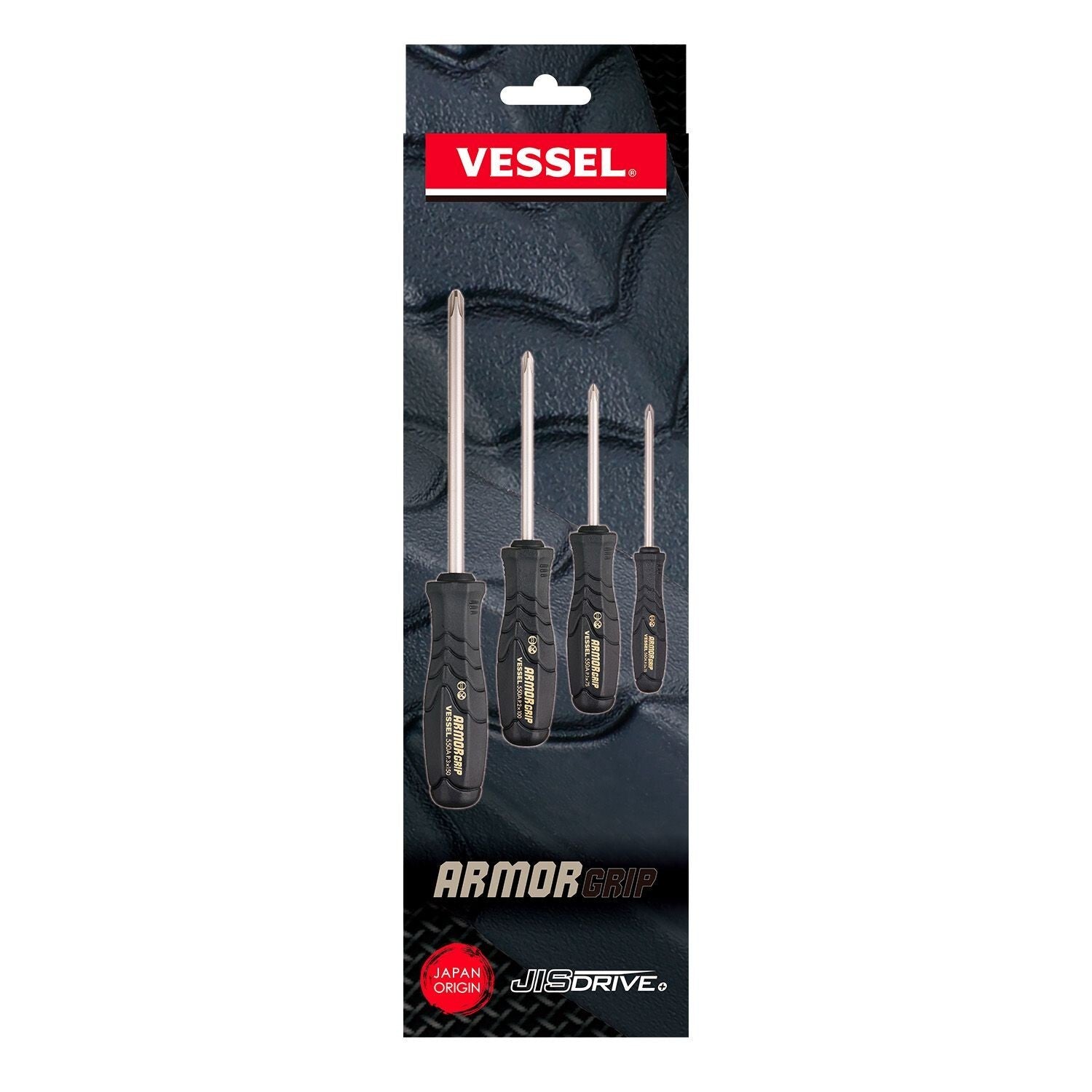 Vessel 4pc JIS Screwdriver Set 550APH4PBU