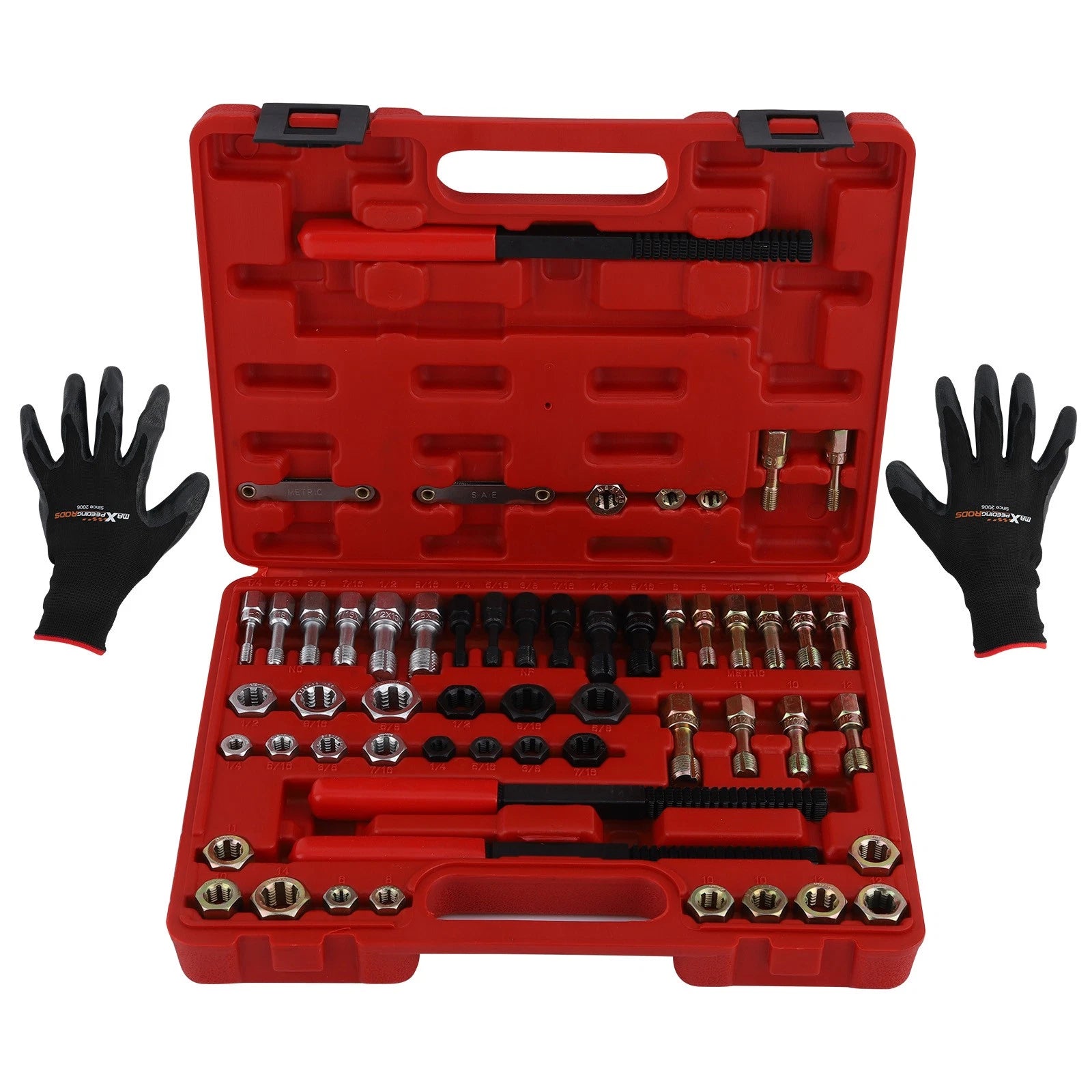 56x Thread Restorer Kit, Rethread Repair Tools UNC UNF &amp; MetricThread Chaser Set