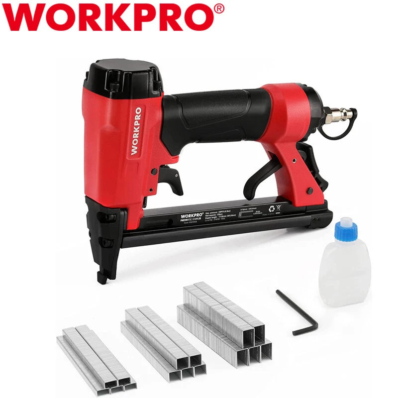 Workpro Pneumatic 20 Gauge Staple Gun With Staples Air-powered