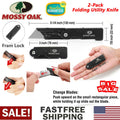 Mossy Oak Folding Utility Knife Compact Pocket Knife Quick Change New