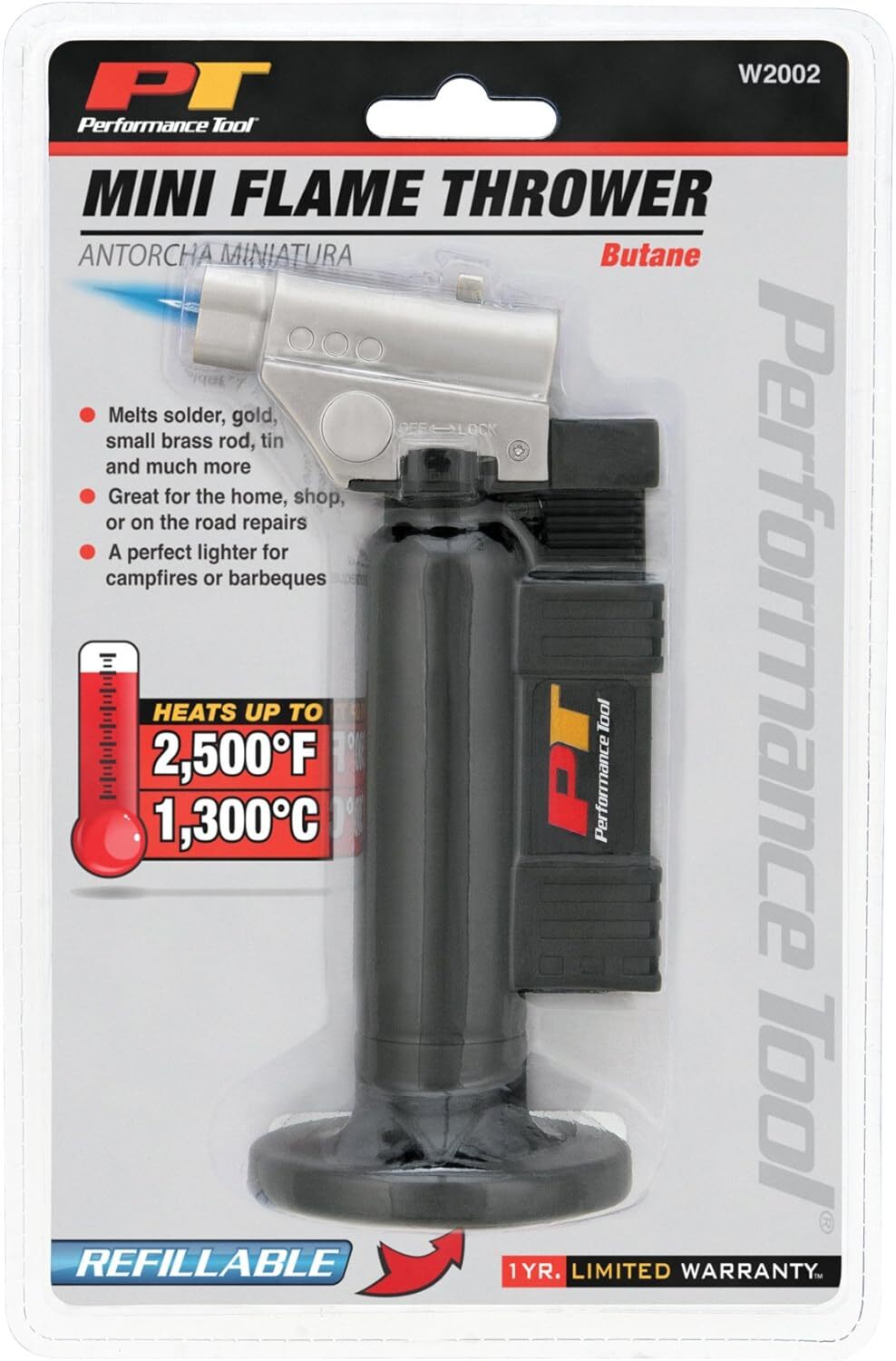 Performance Tool Refillable Butane Mini Jet Torch by Performance Tool