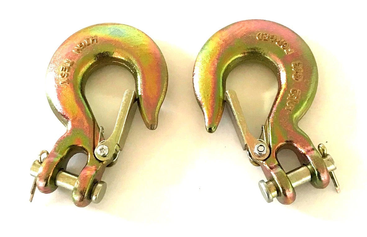 2 Calhawk 5/16" Chain Grab Sling Slip Hook Link With Spring Latch G43