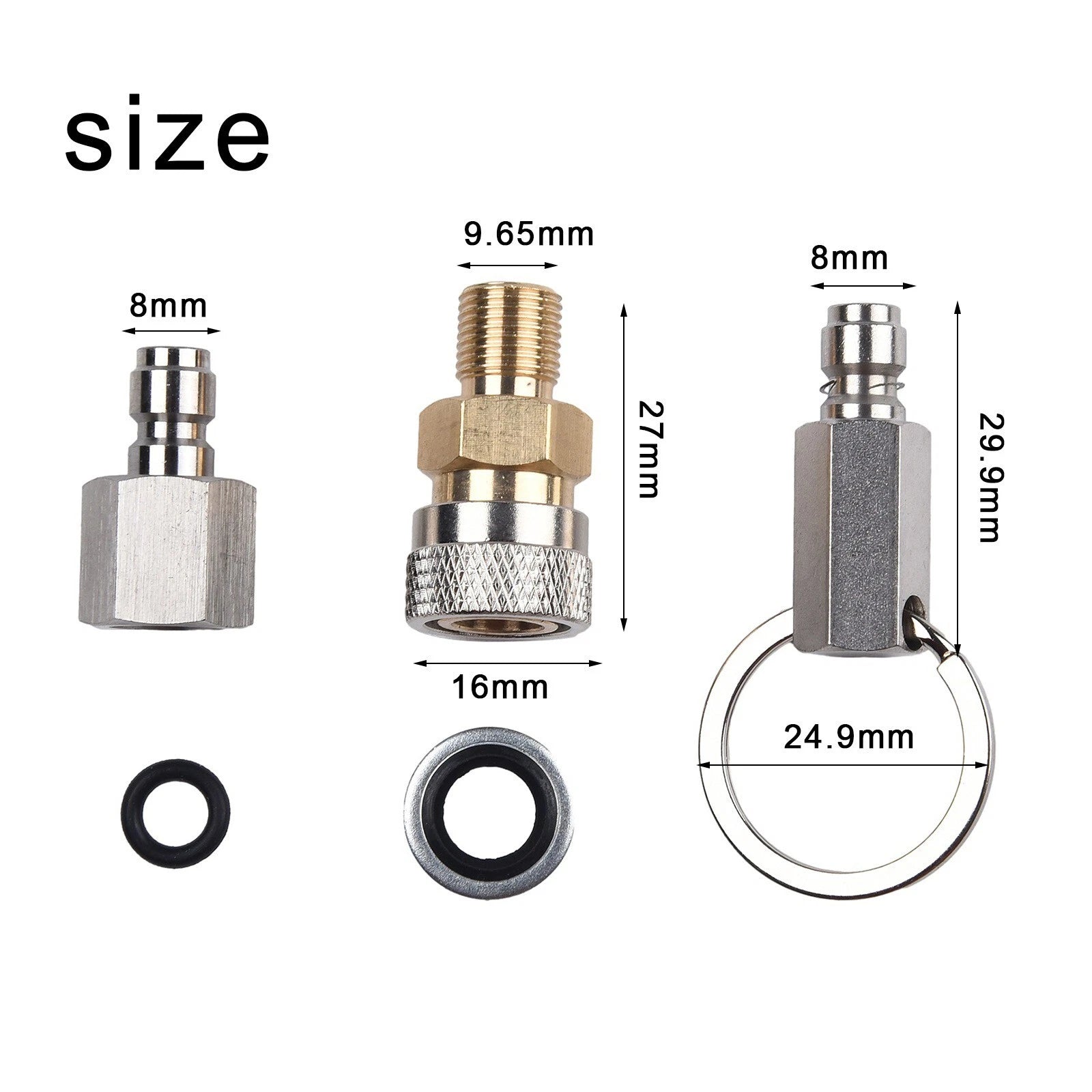 1/8 Air Fill Probe Quick Connector Stainless Steel | Built Supply Co