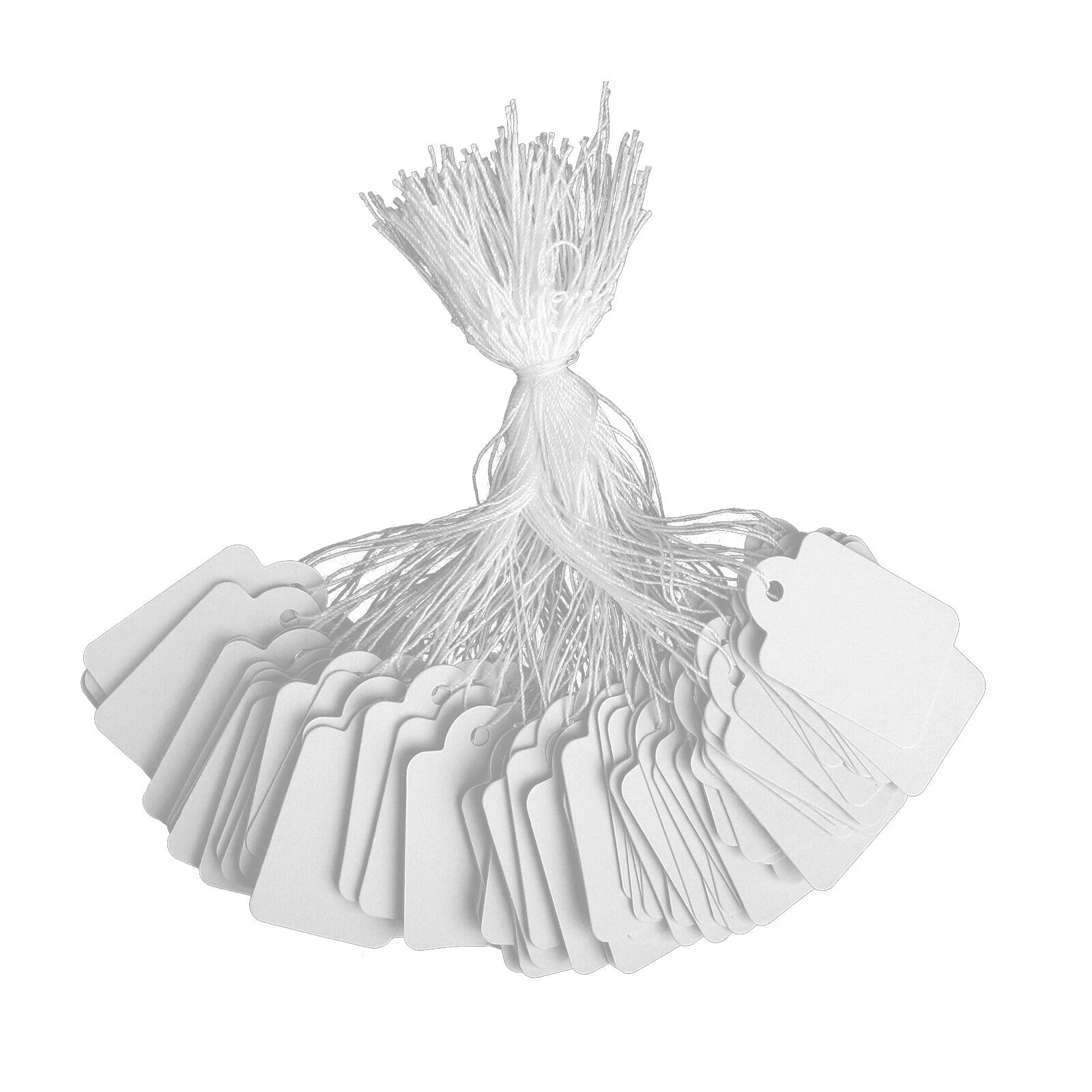 White Merchandise Price Tags With Strings Retail Strung Label