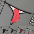 Men Jacquard Mesh Sheer Low Rise Underwear Thongs Stretch With U