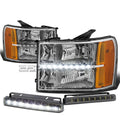 Chrome Clear Headlight+LED+<wbr/>amber Corner+drl | Built Supply Co