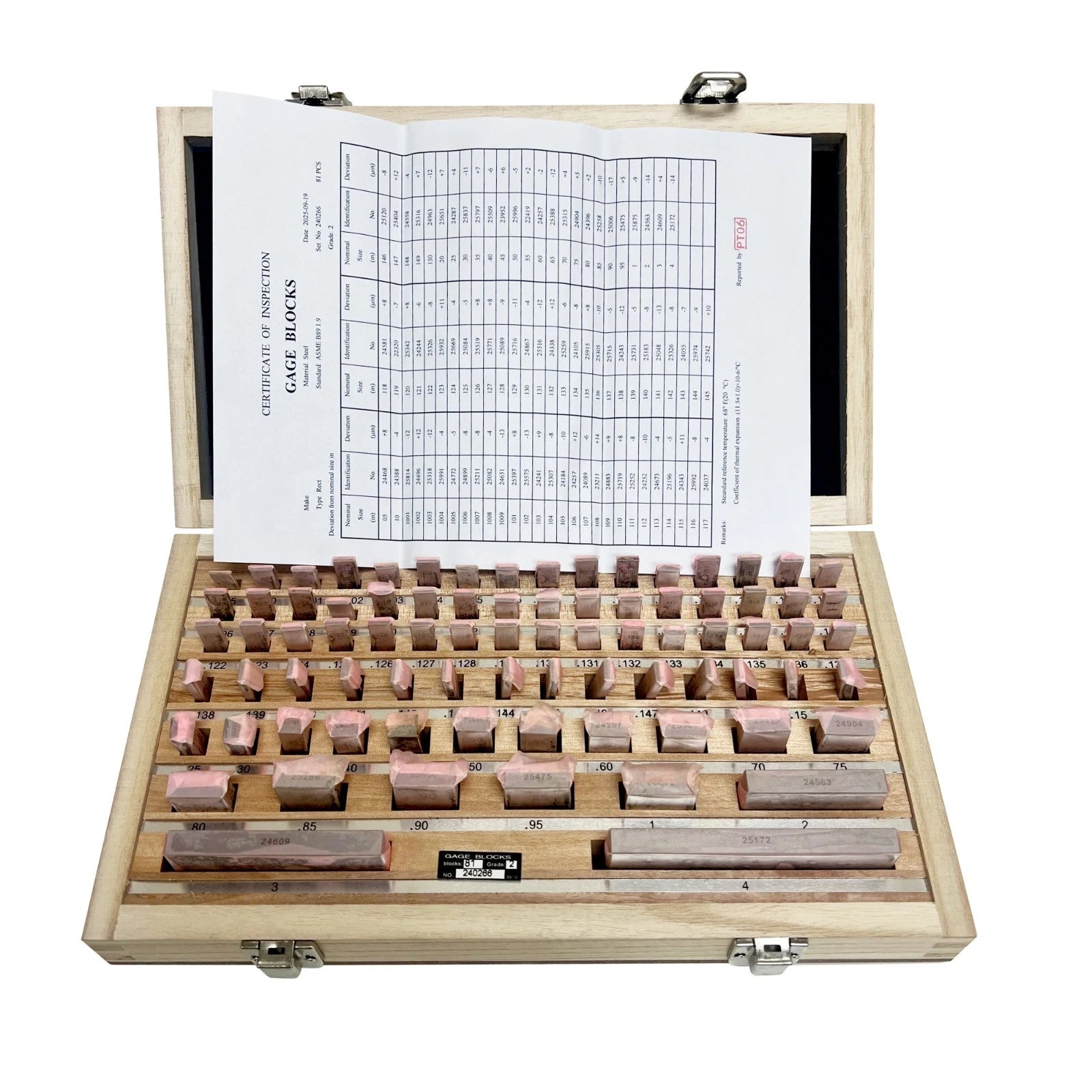 81Pc Precision Gage Block Set Grade B Accuracy +/- 0.000050" Alloy Tool Steel