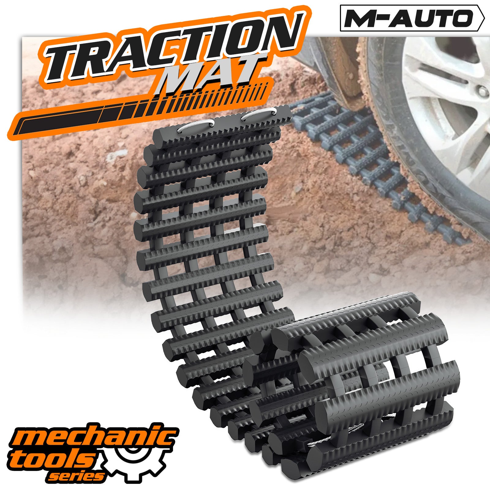 Vehicle Tire Traction Mat for Emergency Recovery