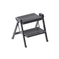 Rok Hardware 2 Step Portable Folding Step Stool For Cabinets, Graphite