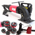 2 In 1 Reversible Electric Pipe Threader Threading Machine W/cutter &