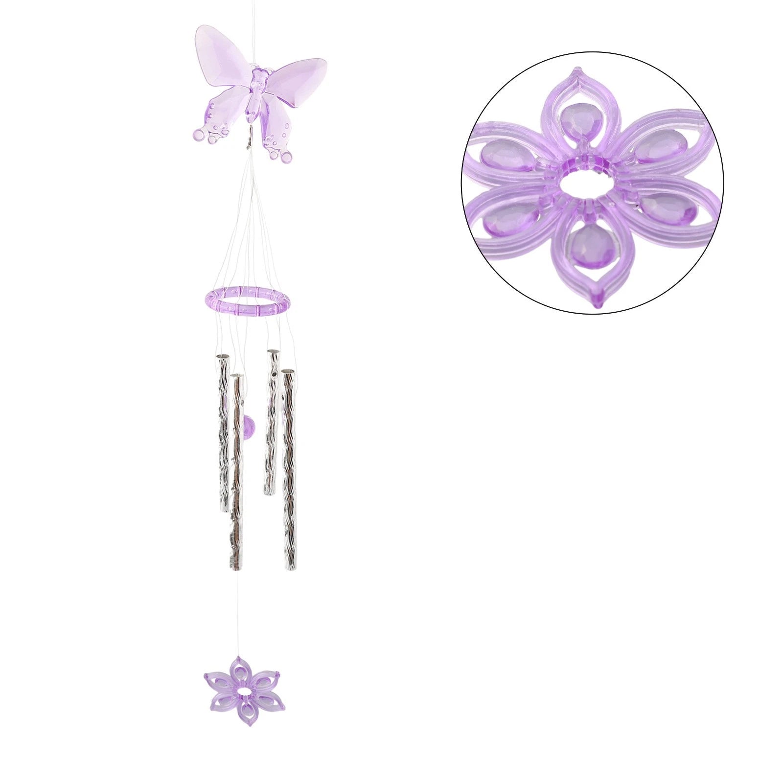 Wind Chimes Butterfly Outdoor Yard Garden Home Decor Ornament W/